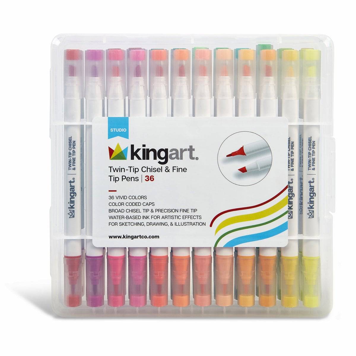 KINGART® Studio Twin-Tip™ Metallic Pens, Set of 10 Unique Vivid