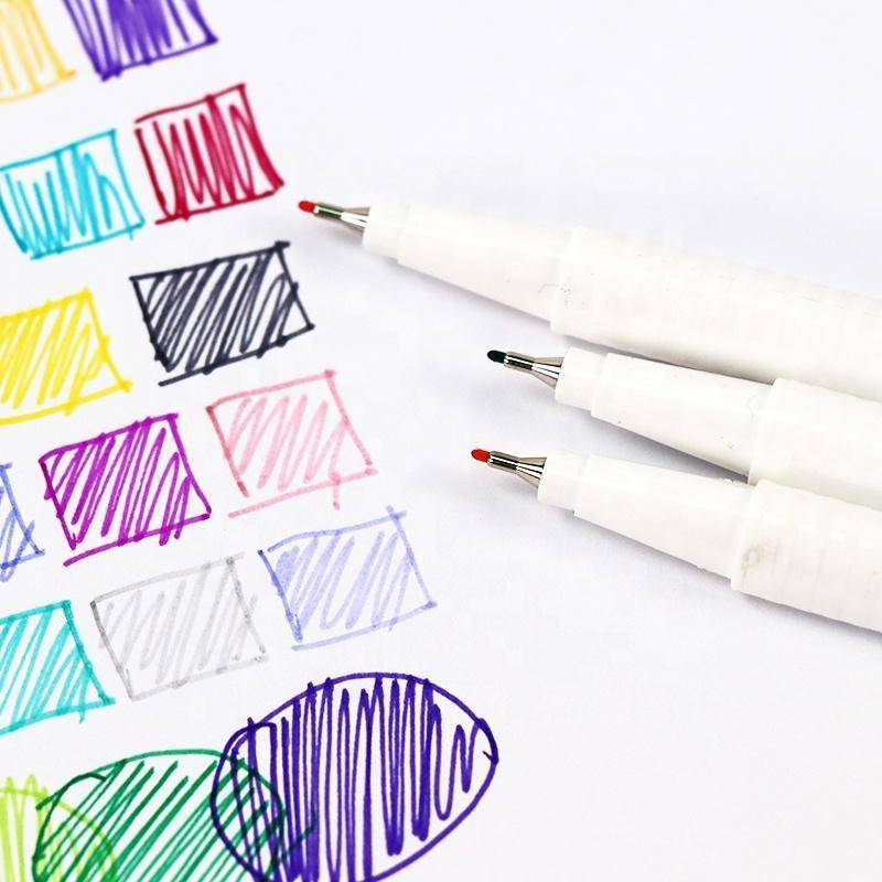 KINGART® Fine Line Color Ink Pens, Set of 48 Unique Colors, Tip Size 0.