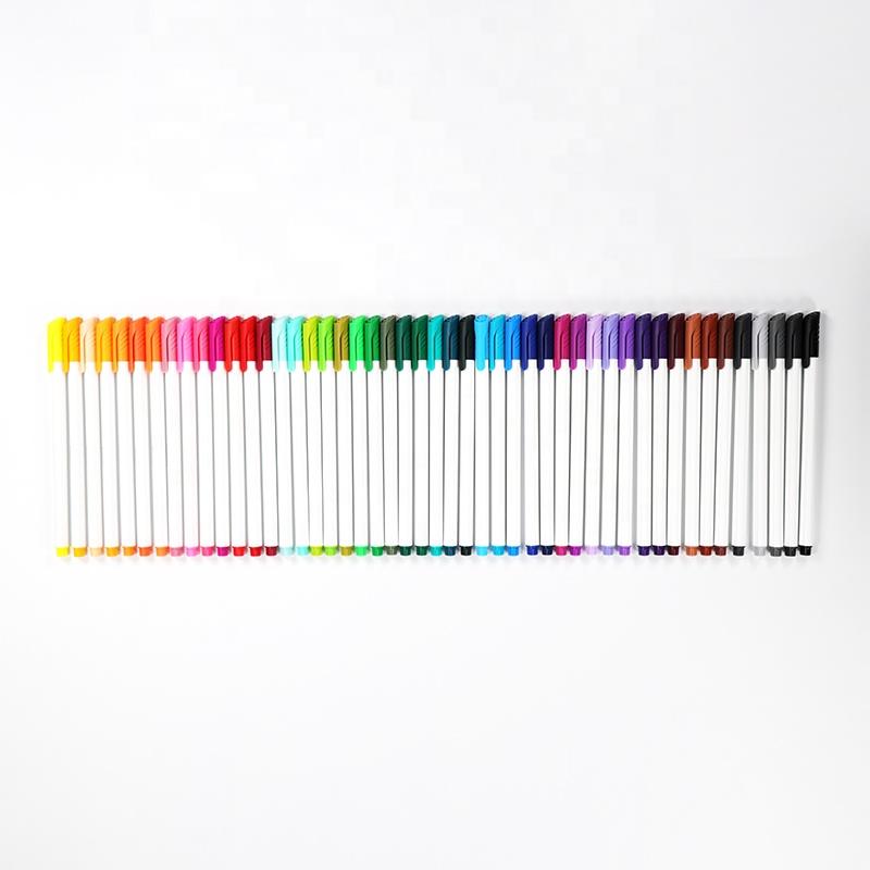 KINGART® Fine Line Color Ink Pens, Set of 48 Unique Colors, Tip Size 0.