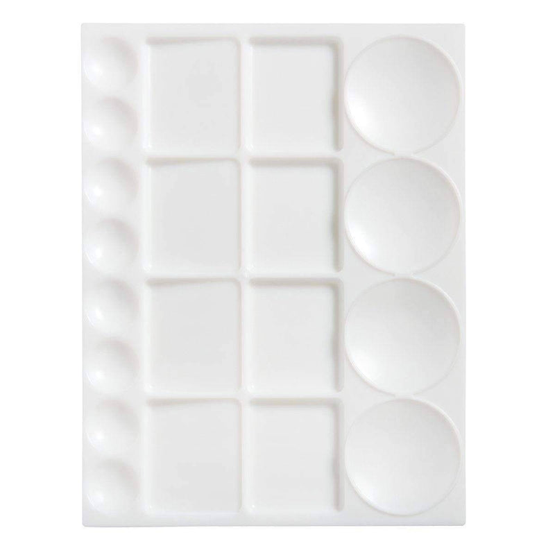 KINGART® Studio Large Artist Tray Plastic Palette for Oil, Watercolor & Acrylic, 20-Well, 13x10” - KINGART