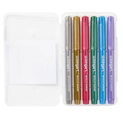 KINGART® Studio Metallic Markers, Medium Tip, Travel/Storage Case, Set of 6 Colors - KINGART
