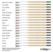KINGART® Studio Series Colored Pencil Collection in Wood Case, 72 Unique Colors - KINGART