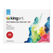 KINGART® Studio Watercolor Paint, 12ml (.4oz), Set of 80 Unique Colors - KINGART