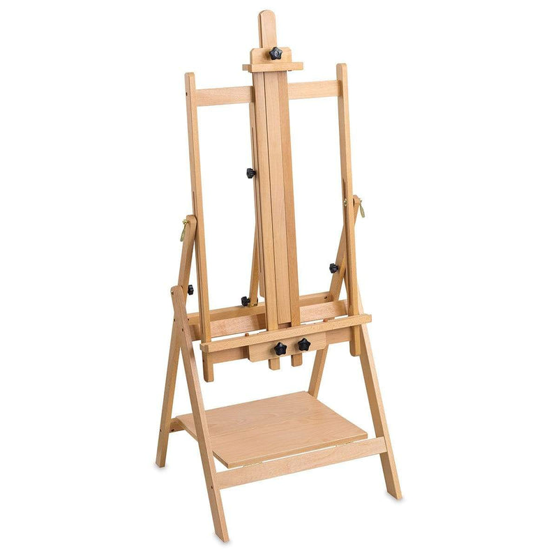 KINGART® Studio Wooden Adjustable Large Floor Standing Easel, Aged Beechwood with Natural Finish - KINGART