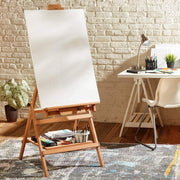 KINGART® Studio Wooden Adjustable Large Floor Standing Easel, Aged Beechwood with Natural Finish - KINGART