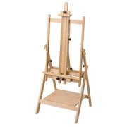 KINGART® Studio Wooden Adjustable Large Floor Standing Easel, Aged Beechwood with Natural Finish - KINGART