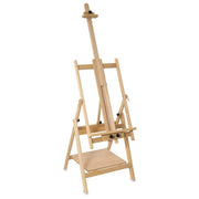 KINGART® Studio Wooden Adjustable Large Floor Standing Easel, Aged Beechwood with Natural Finish - KINGART