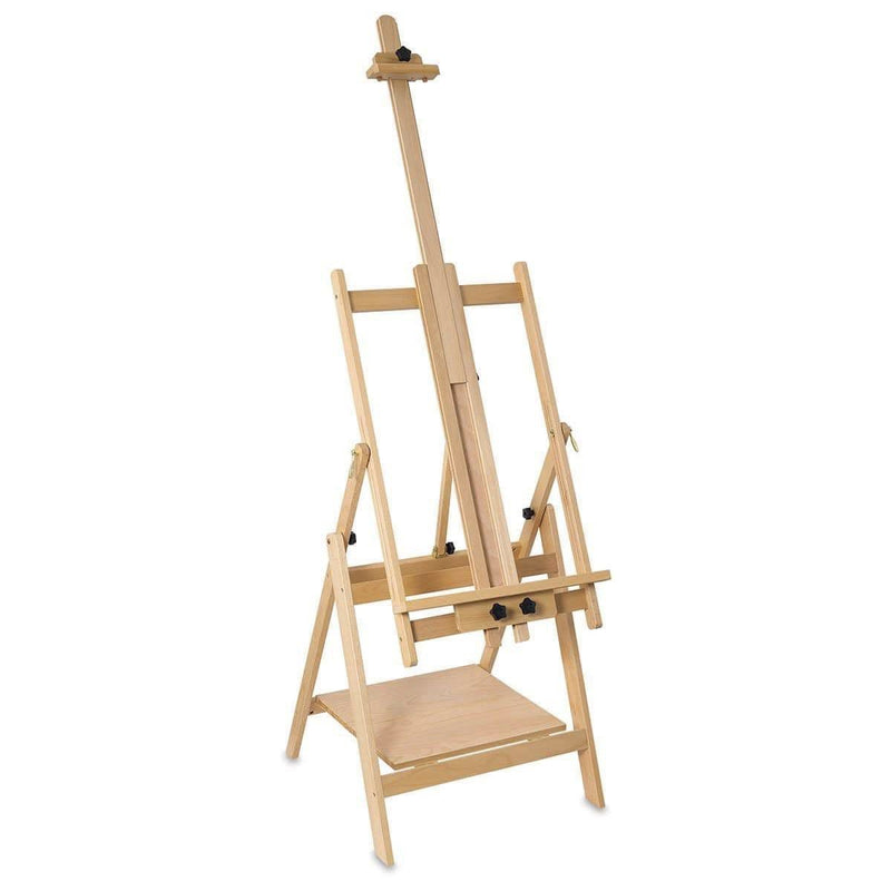 KINGART® Studio Wooden Adjustable Large Floor Standing Easel, Aged Beechwood with Natural Finish - KINGART