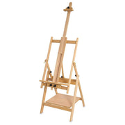 KINGART® Studio Wooden Adjustable Large Floor Standing Easel, Aged Beechwood with Natural Finish - KINGART
