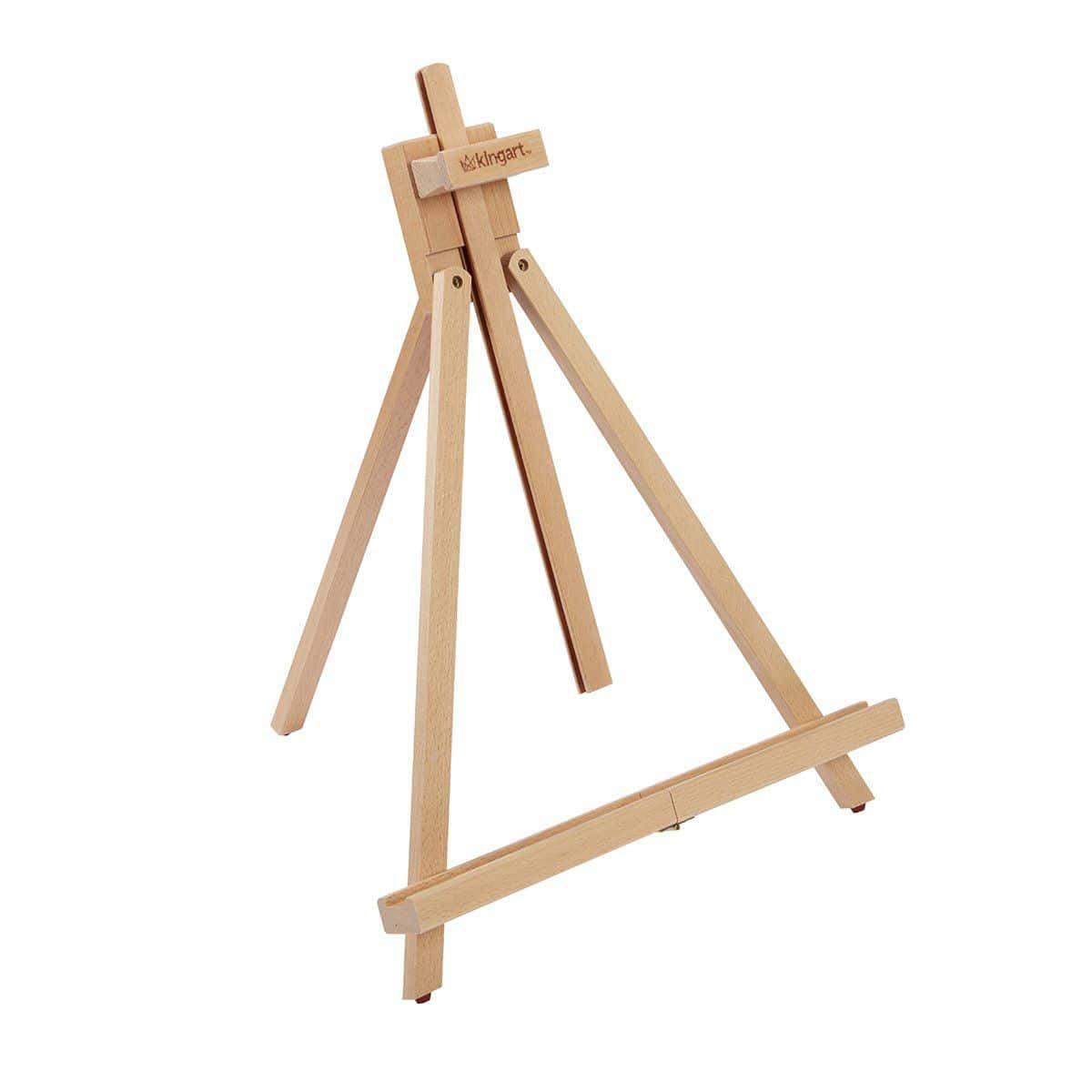 KINGART® Wooden Artist Tabletop Easel, Portable & Adjustable with