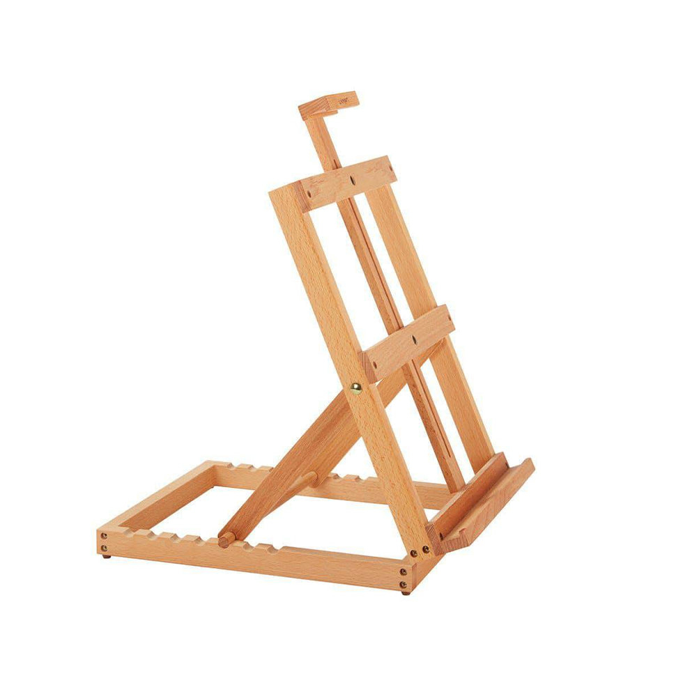 KINGART® Wooden HFrame Studio Easel, Heavy Duty Tabletop, Natural