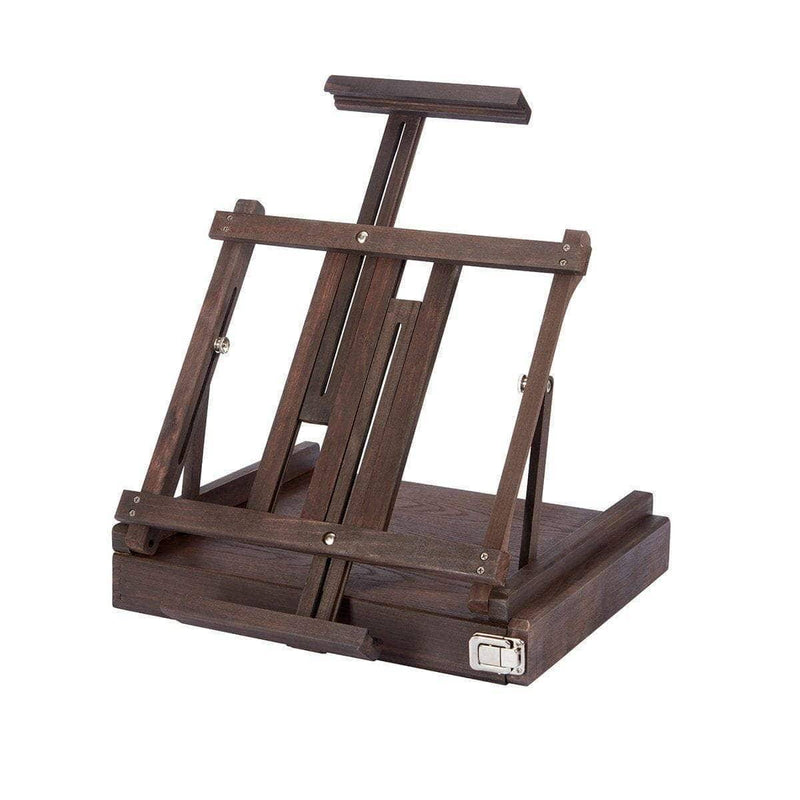 KINGART® Studio Wooden Tabletop Easel with Metal-Lined Storage Drawer, Espresso Finish - KINGART