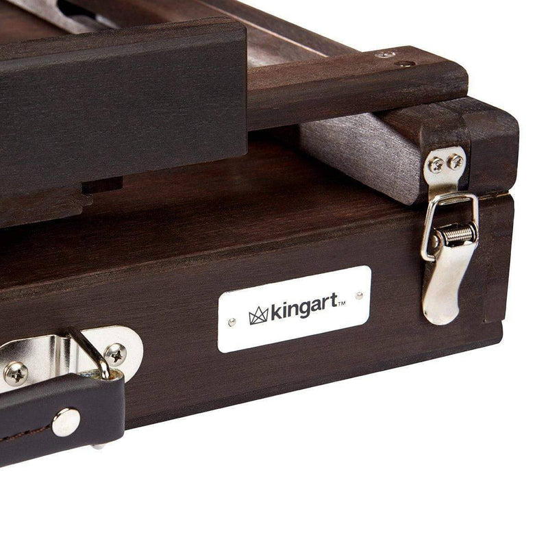 KINGART® Studio Wooden Tabletop Easel with Metal-Lined Storage Drawer, Espresso Finish - KINGART