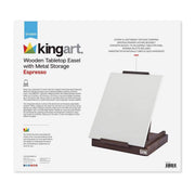 KINGART® Studio Wooden Tabletop Easel with Metal-Lined Storage Drawer, Espresso Finish - KINGART