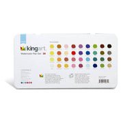 KINGART® Watercolor Pans, Tin Case & Paint Brush, Set of 36 Unique Colors - KINGART