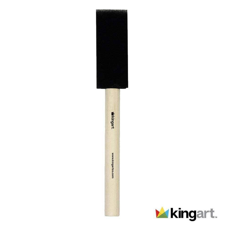 KINGART® Foam Brush Value Pack, Size 1”, 25 Brushes - KINGART